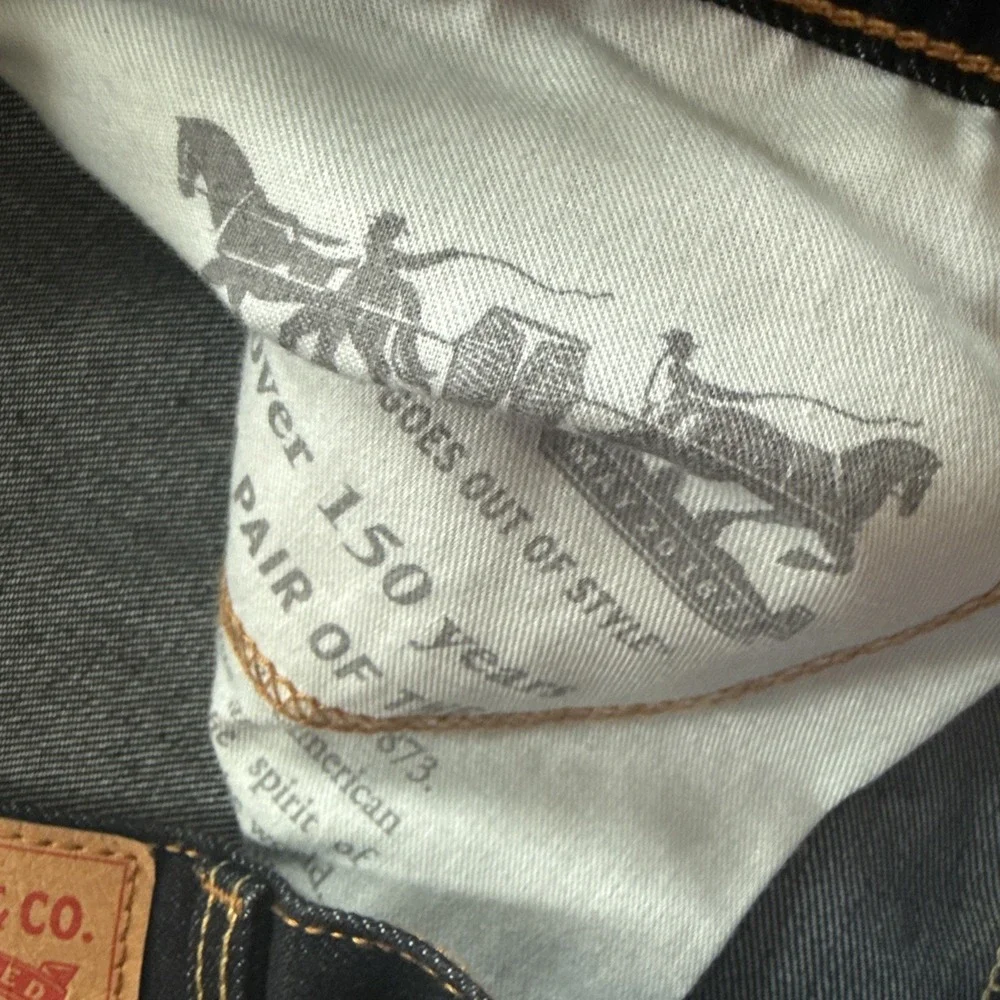 Levi's 513 Slim Fit Zip Fly Straight Leg Denim‎ Jeans 38X30 Men's Dark Blue